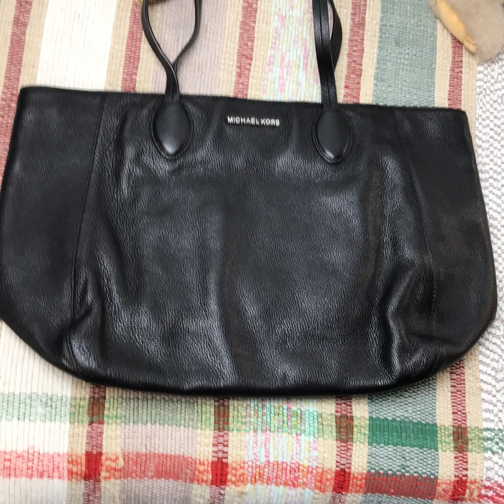 Black Leather Tote Bag